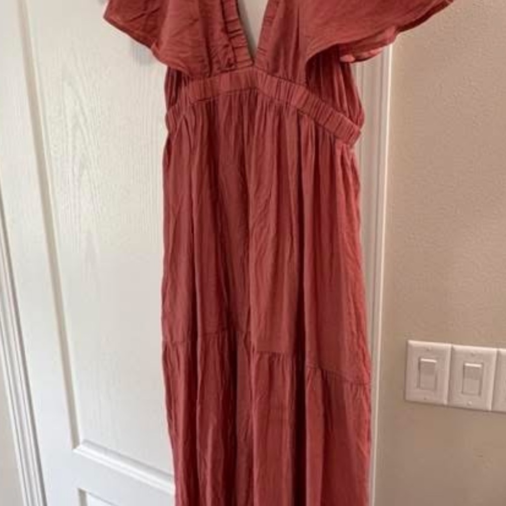 Elegant Rust Maxi Dress